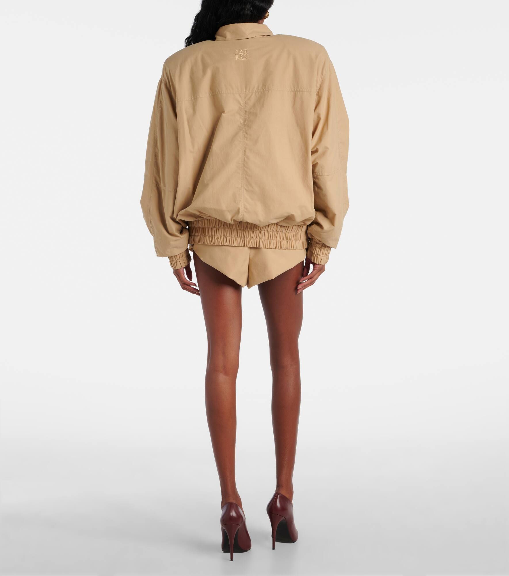Oversized cotton-blend bomber jacket - 3