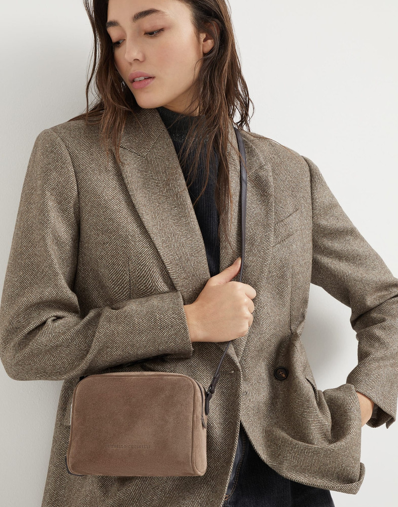 Suede Boston clutch bag 4