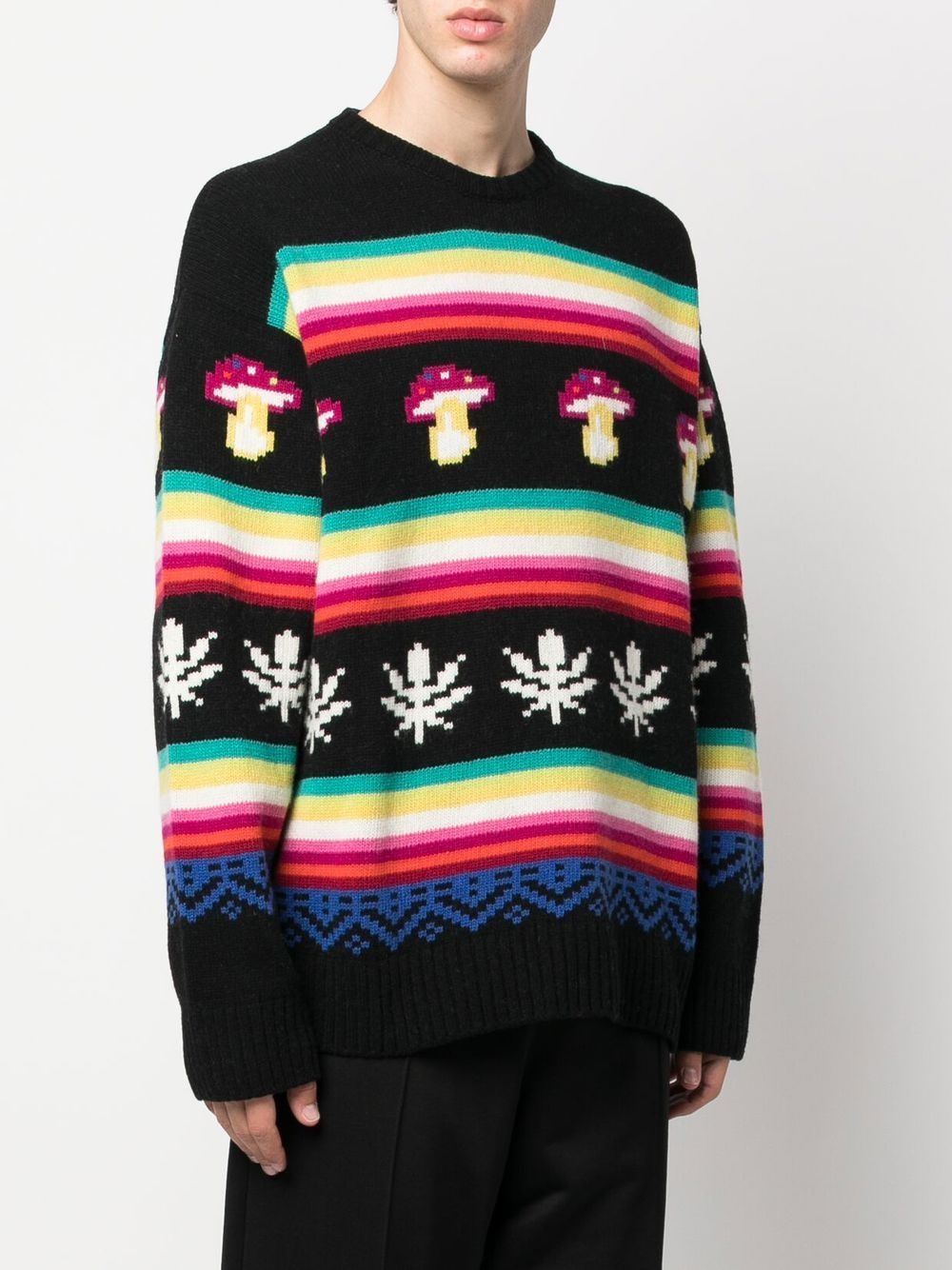 Mushroom Jacquard knitted jumper - 6