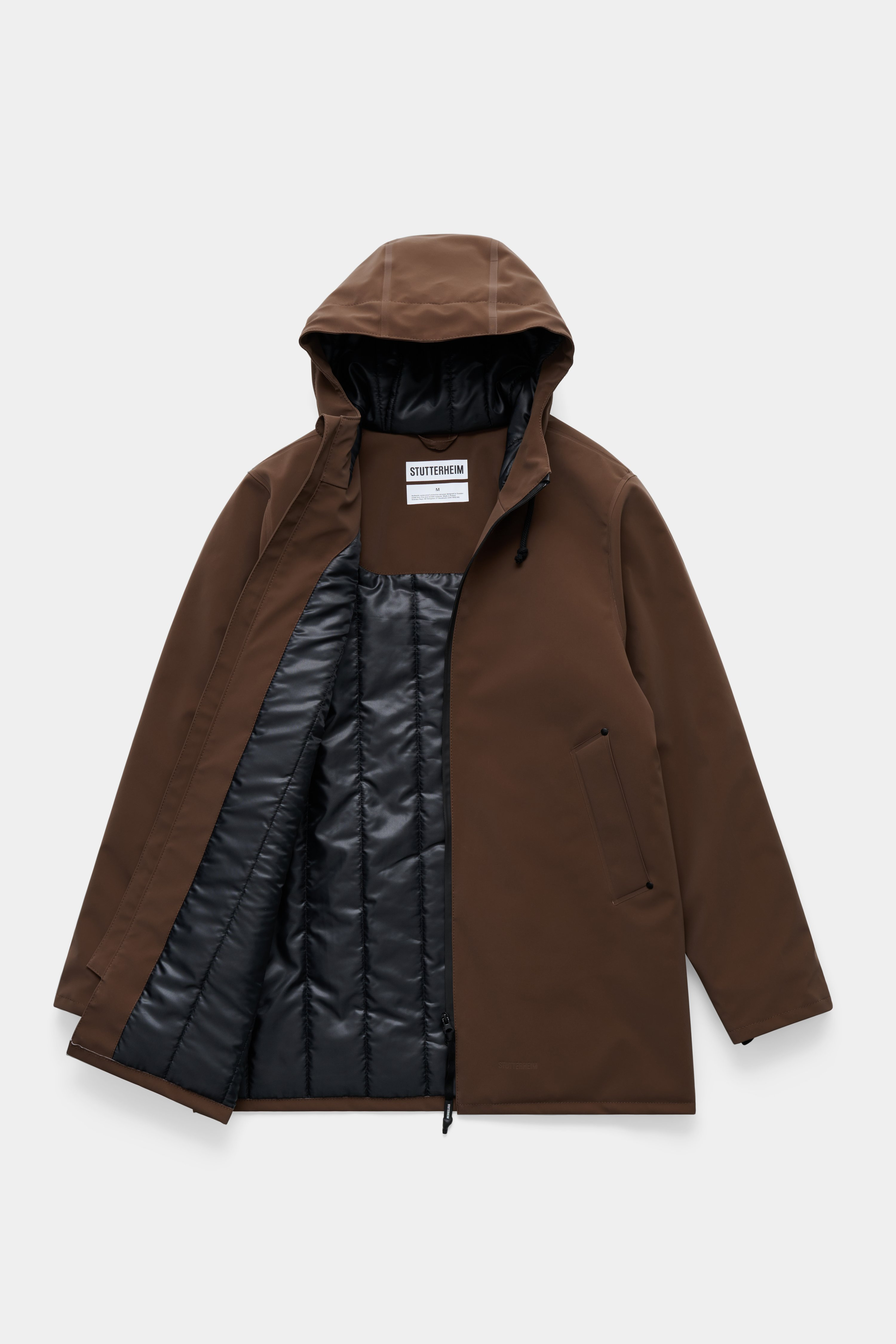 Stockholm Matte Winter Coat Dark Brown - 5