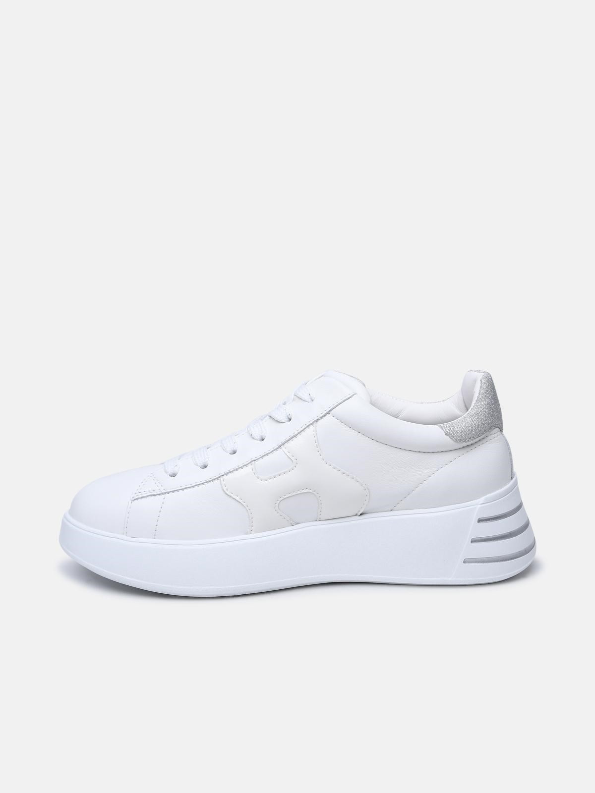 WHITE LEATHER REBEL SNEAKERS - 3
