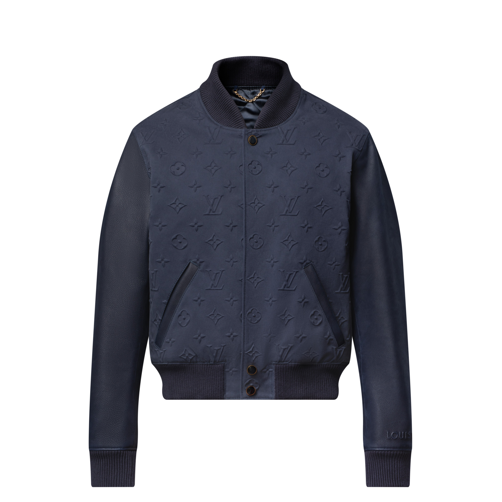 Embossed Monogram Cotton Varsity Jacket - 1