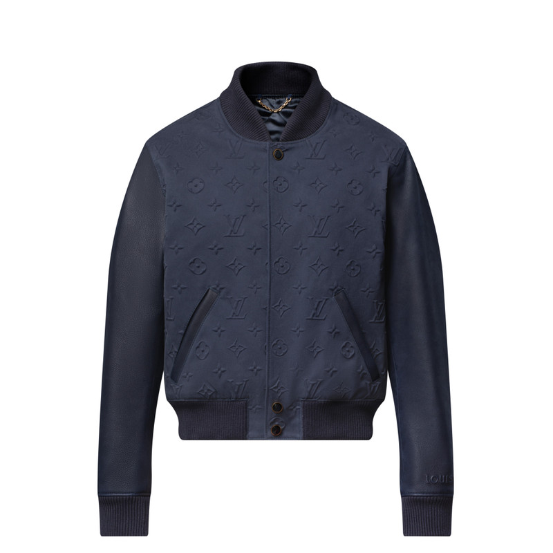 Embossed Monogram Cotton Varsity Jacket 1