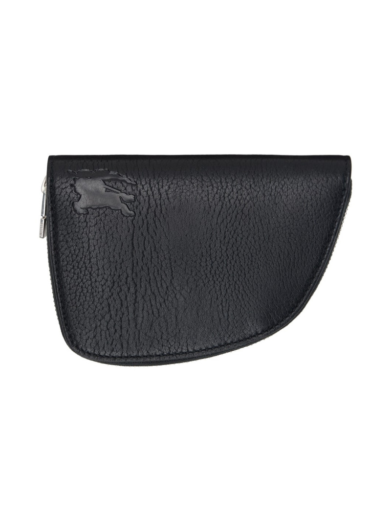 Black Medium Shield Zip Wallet - 1