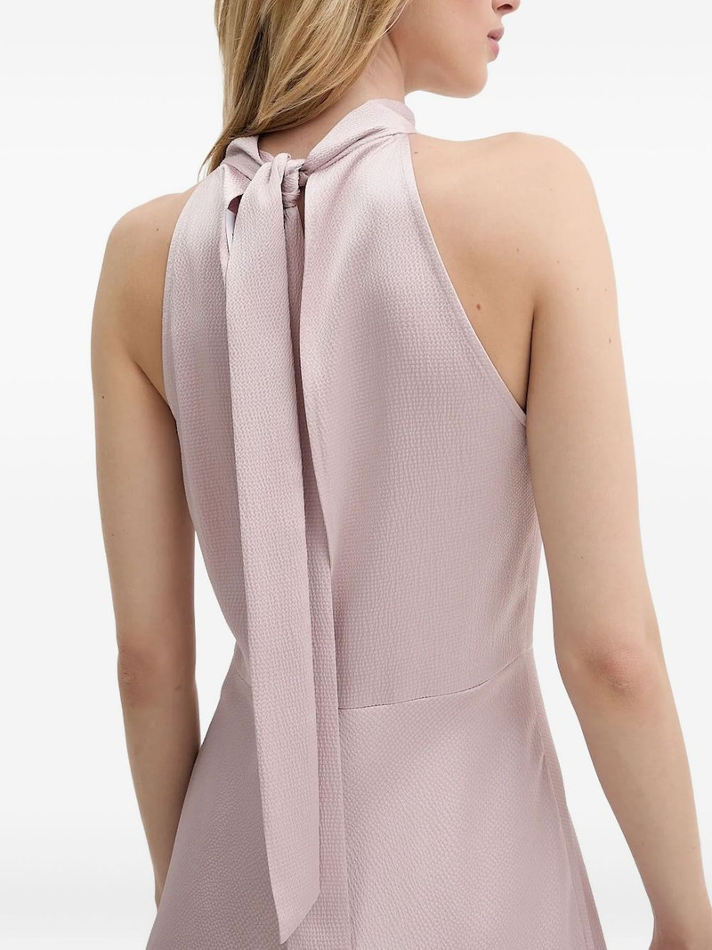 halterneck midi party dress 5