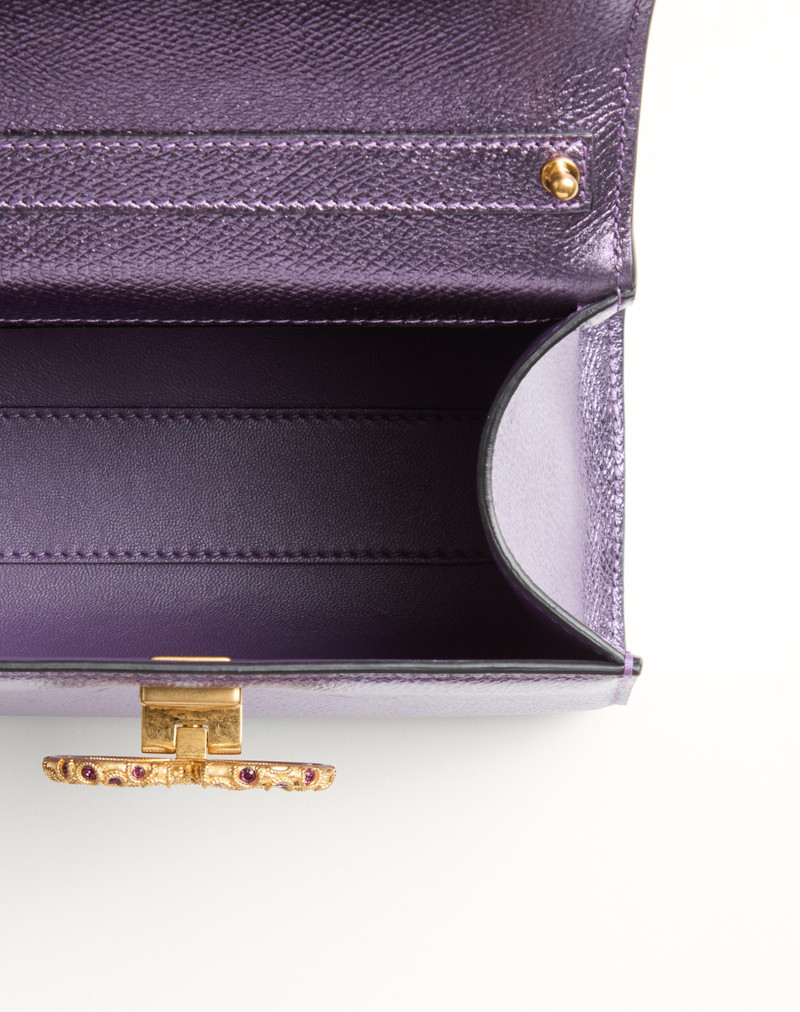 Valentino VALENTINO GARAVANI VSLING MINI HANDBAG IN LAMINATED GRAINY CALFSKIN WITH JEWEL LOGO outlook
