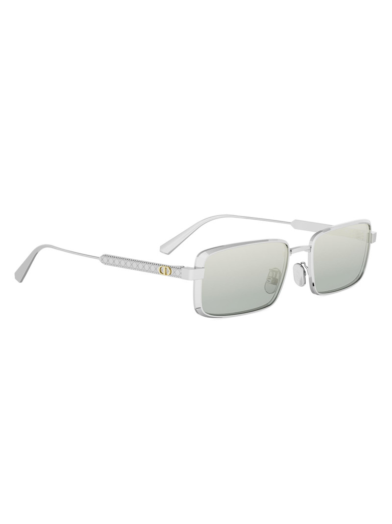 Women's DiorCannage S2U 55MM Rectangular Sunglasses - Silver Grey 8