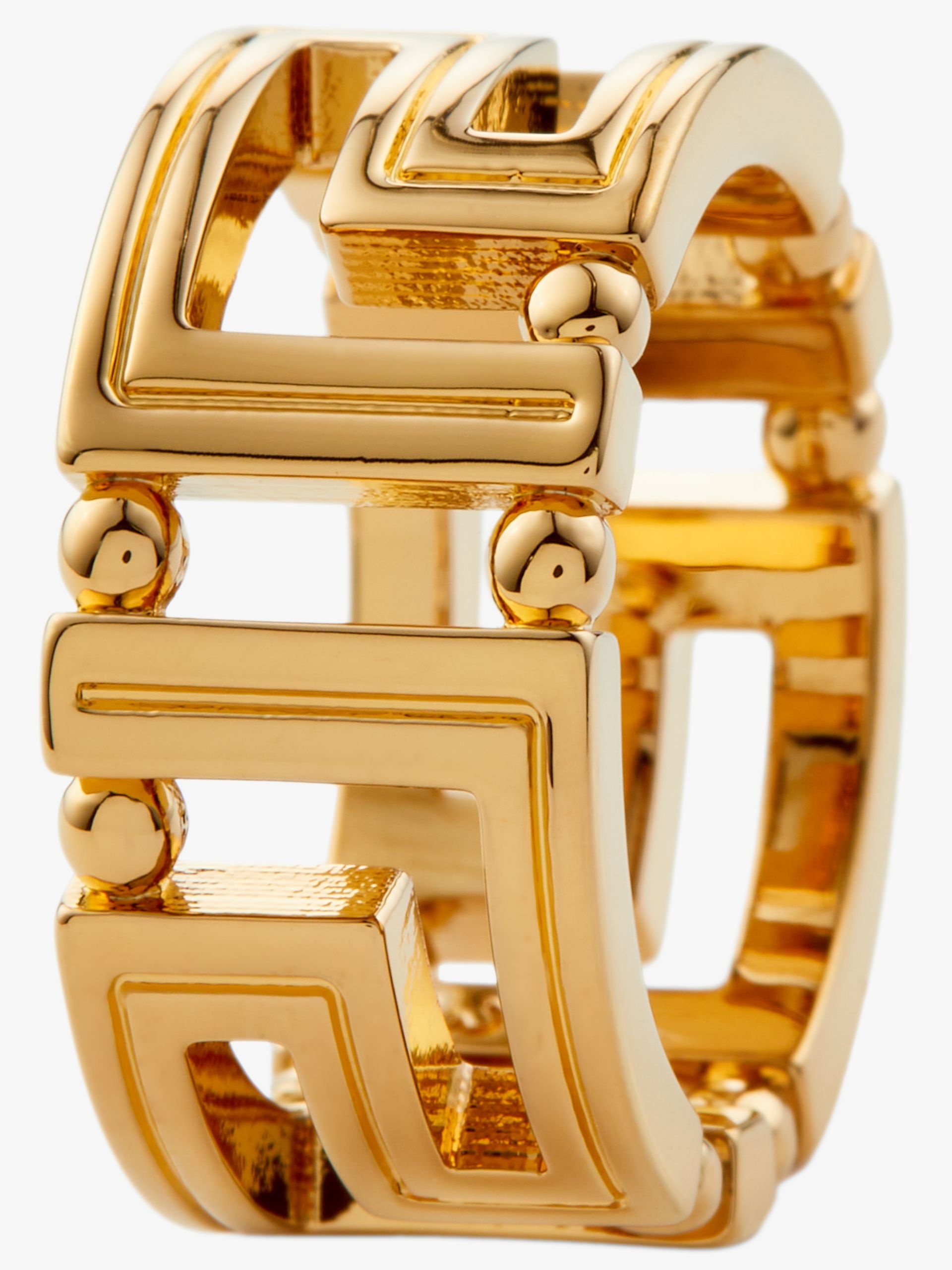 gold tone Greca ring - 2