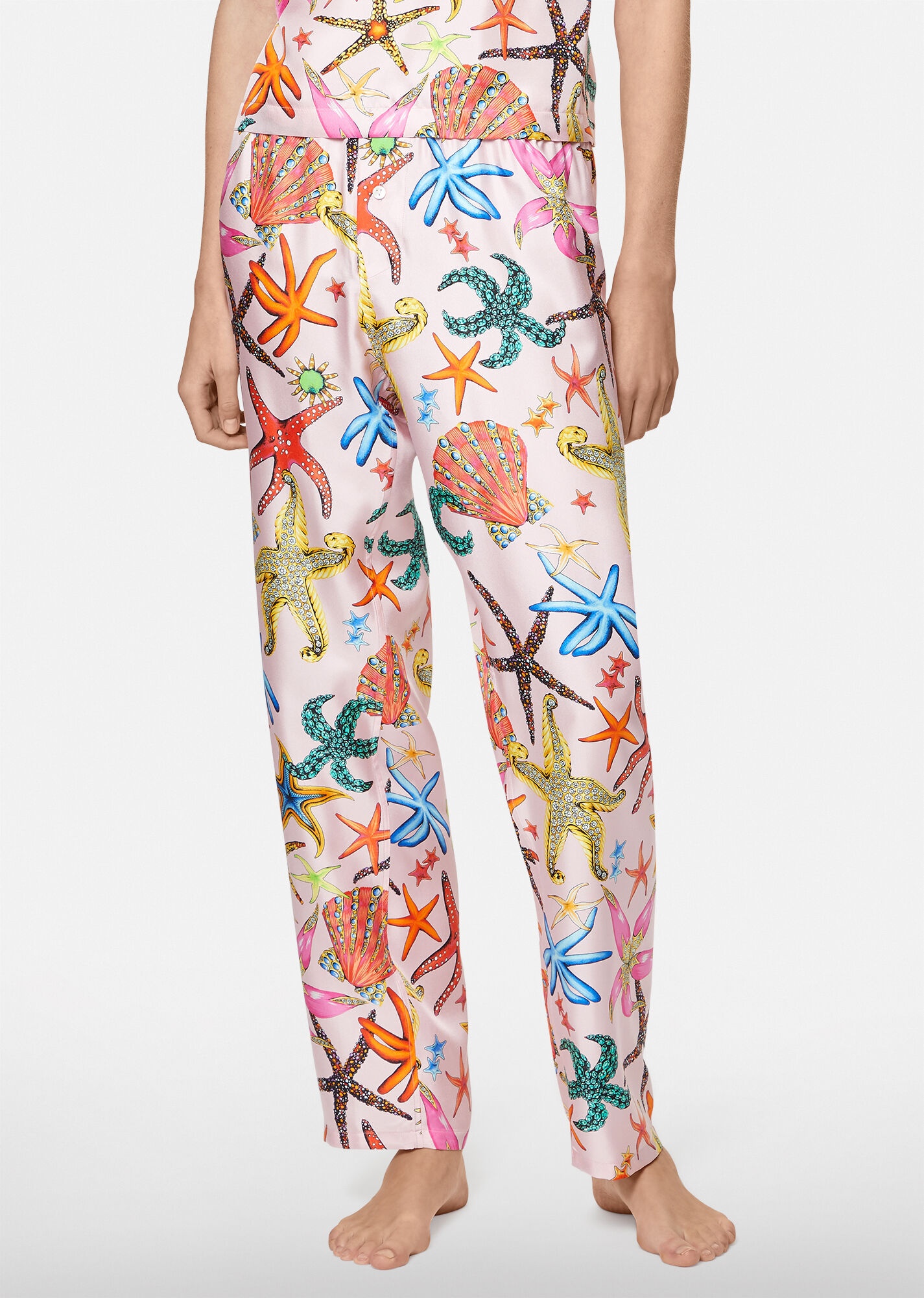 Trésor de la Mer Print Silk Pajama Pants - 2