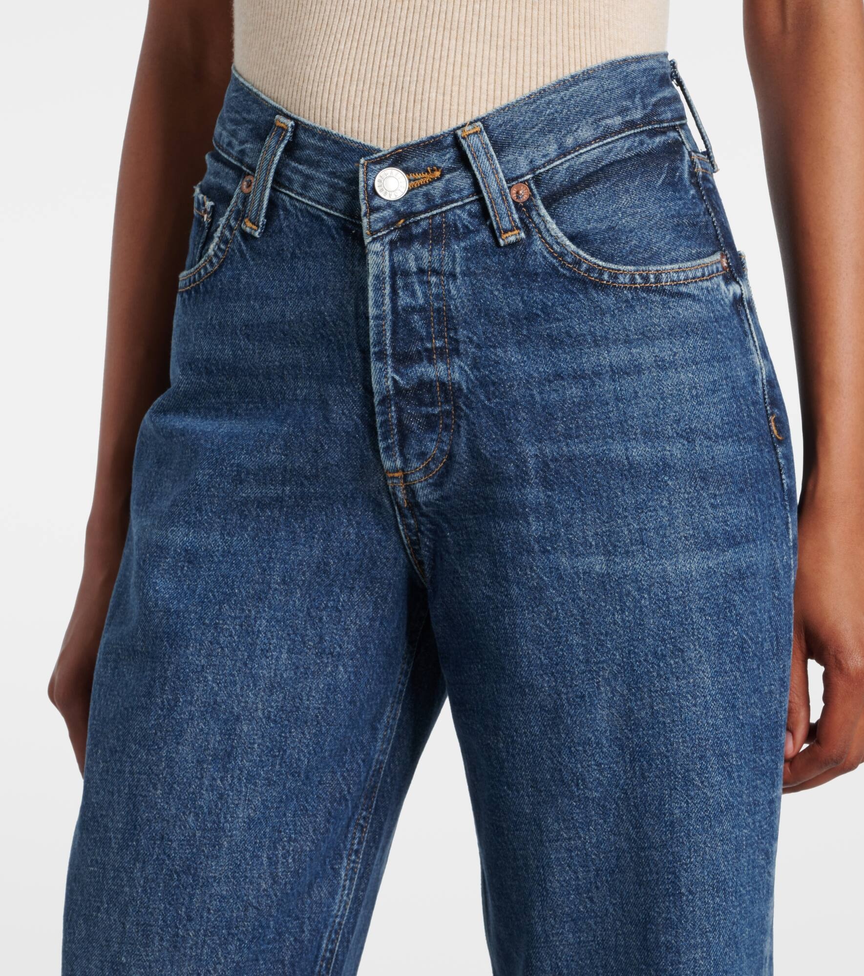 V-Waist Baggy straight jeans - 4