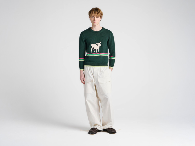 JW Anderson MENS PARACHUTE TRACK PANTS IN IVORY outlook