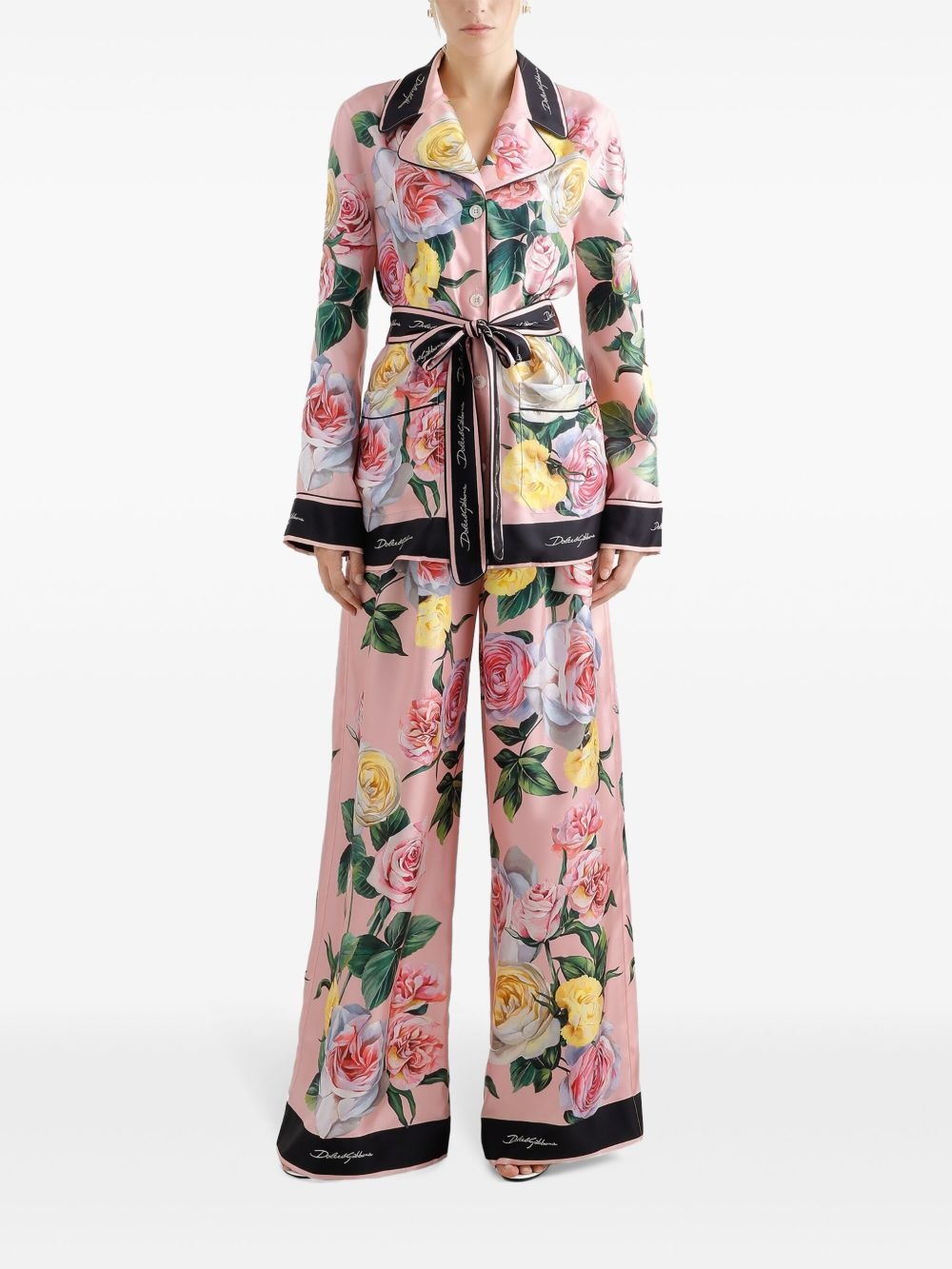 floral-print trousers - 2