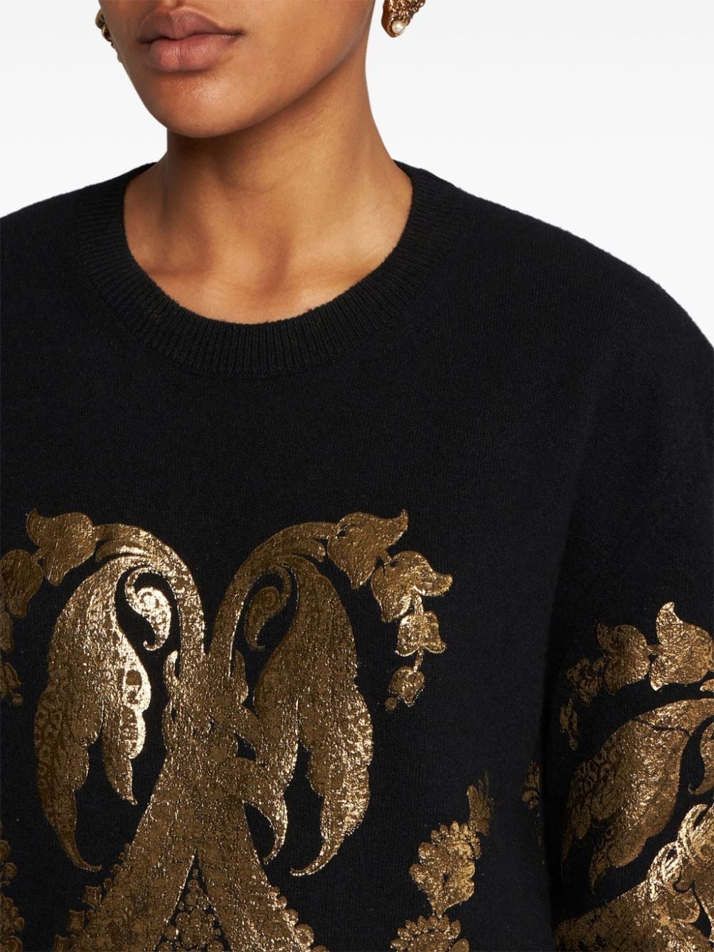 metallic-print jumper - 5