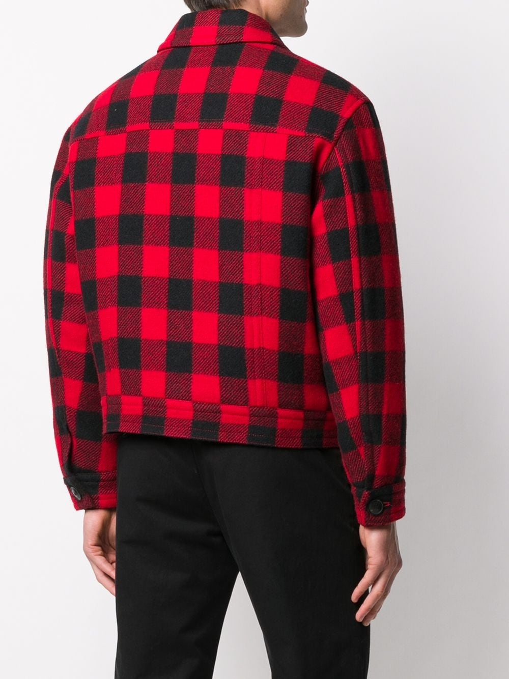 checked zip-through short jacket - 6