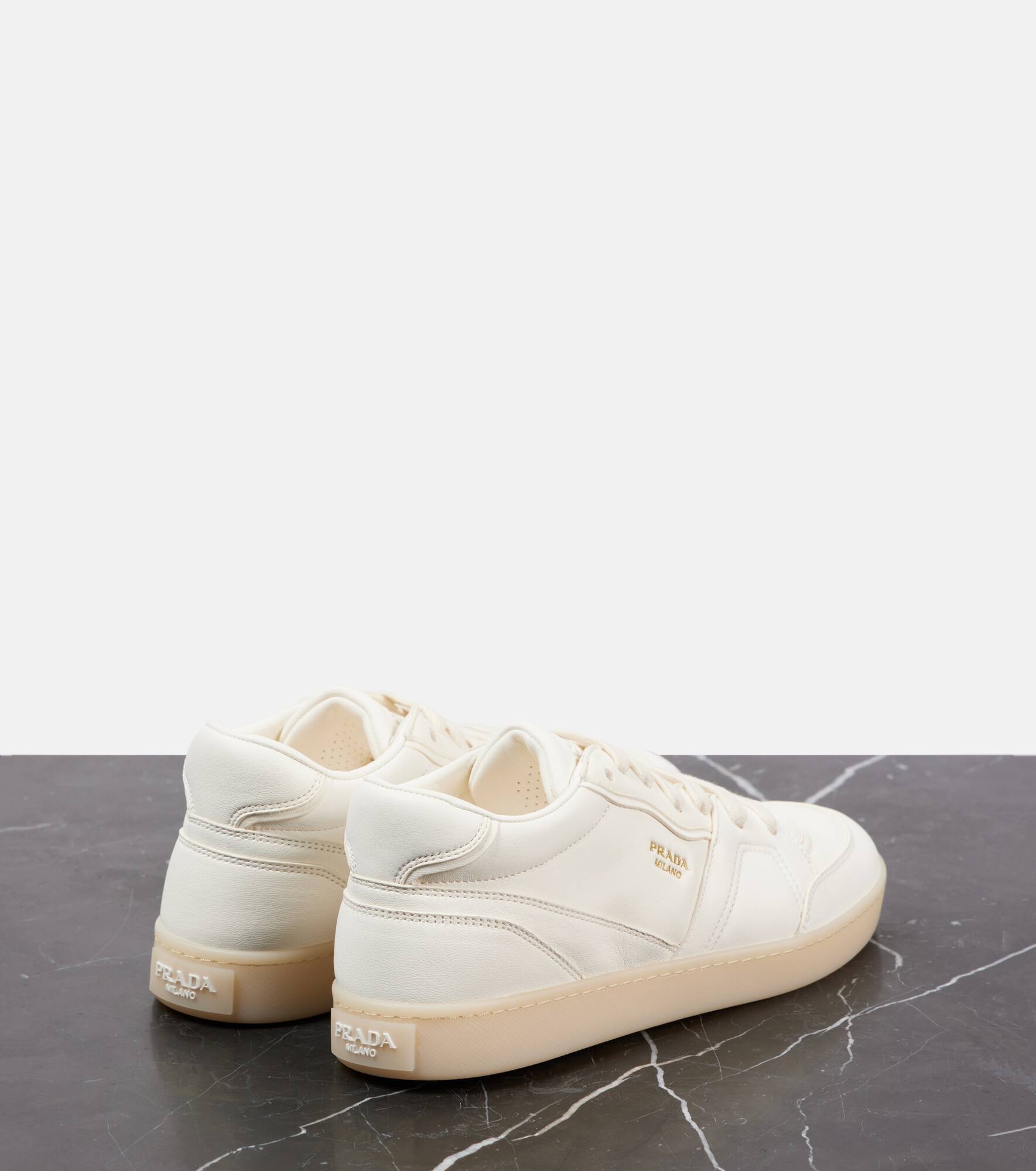 Logo leather sneakers - 2