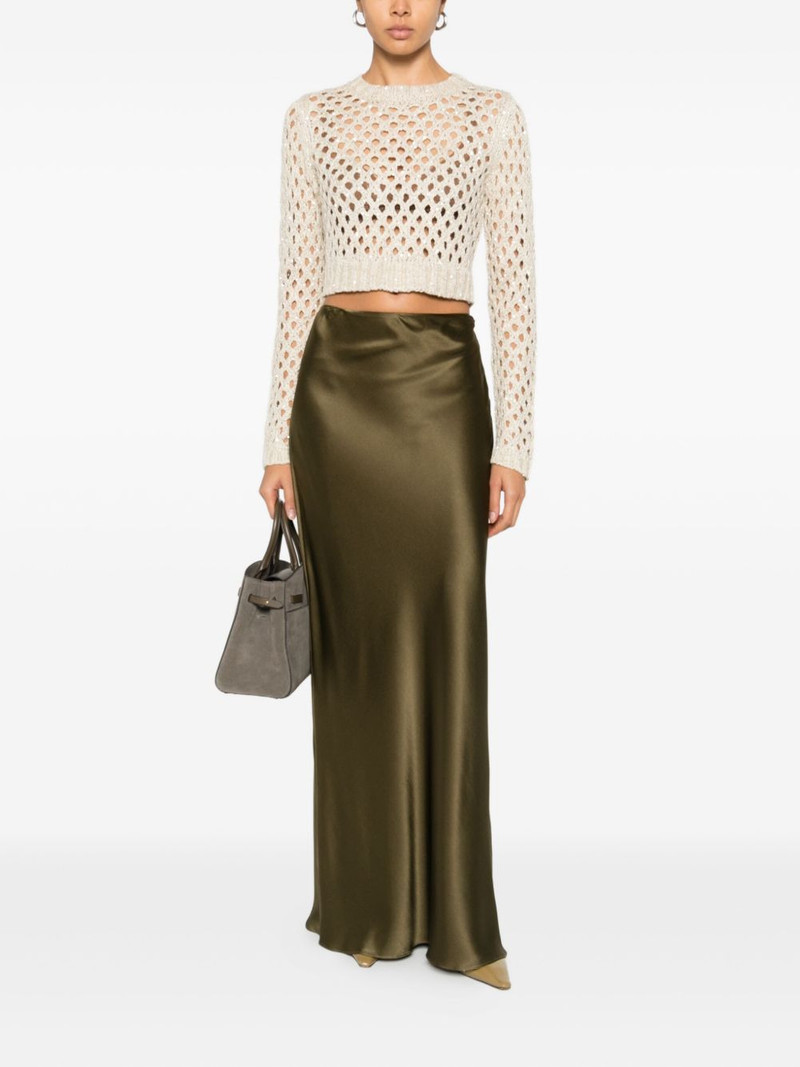 Brunello Cucinelli open-knit sequin embellishment sweater outlook