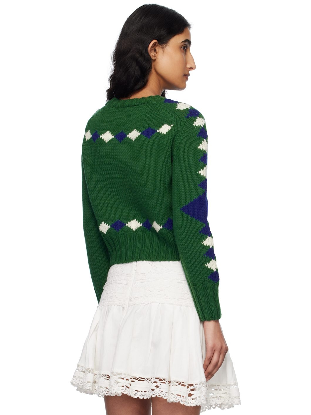 Green Diamond Corral Sweater - 3