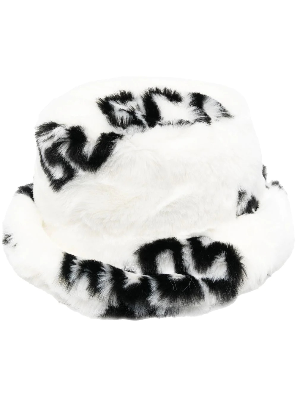 all-over logo faux-fur hat - 1