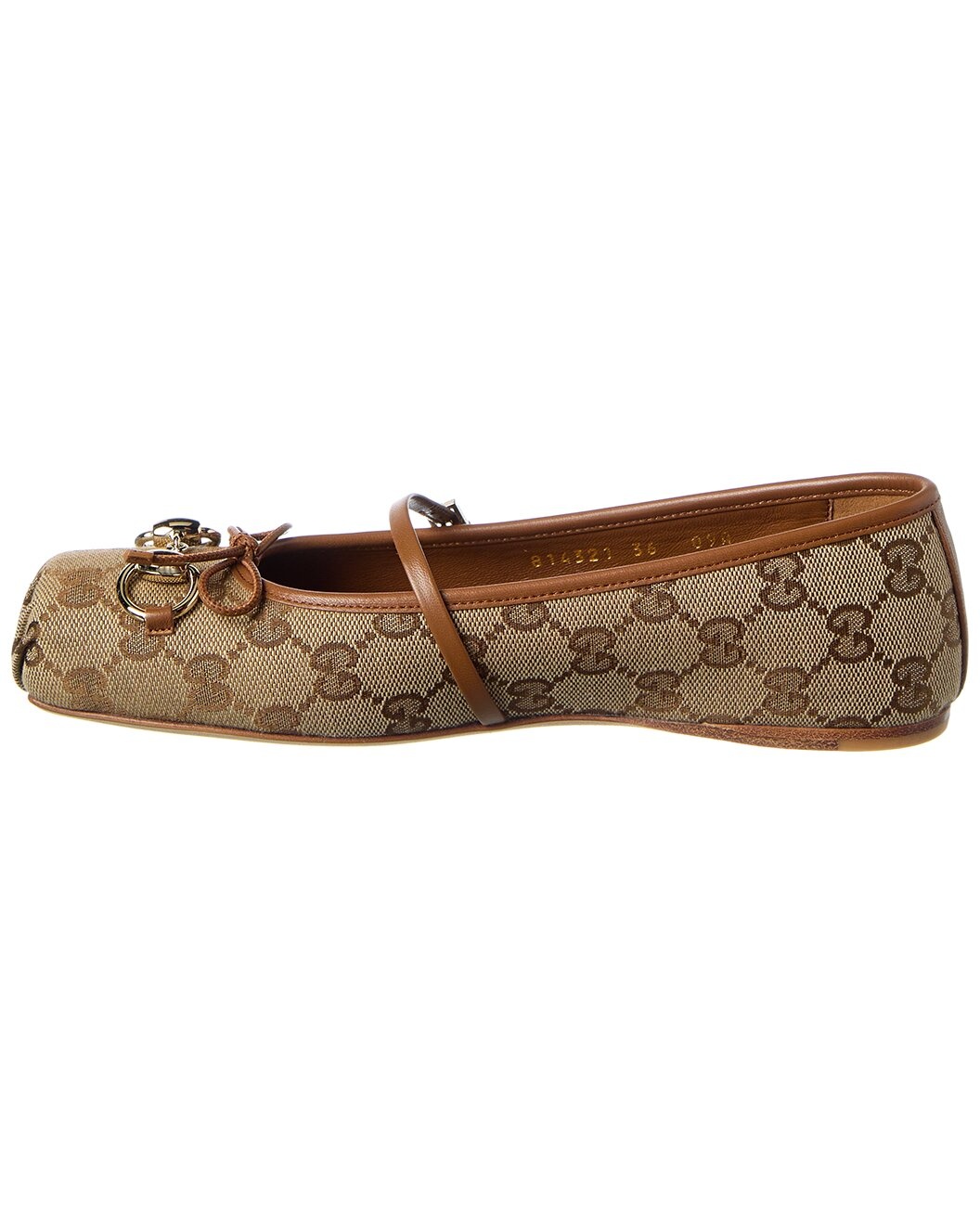 Gucci Horsebit GG Canvas & Leather Ballet Flat - 2