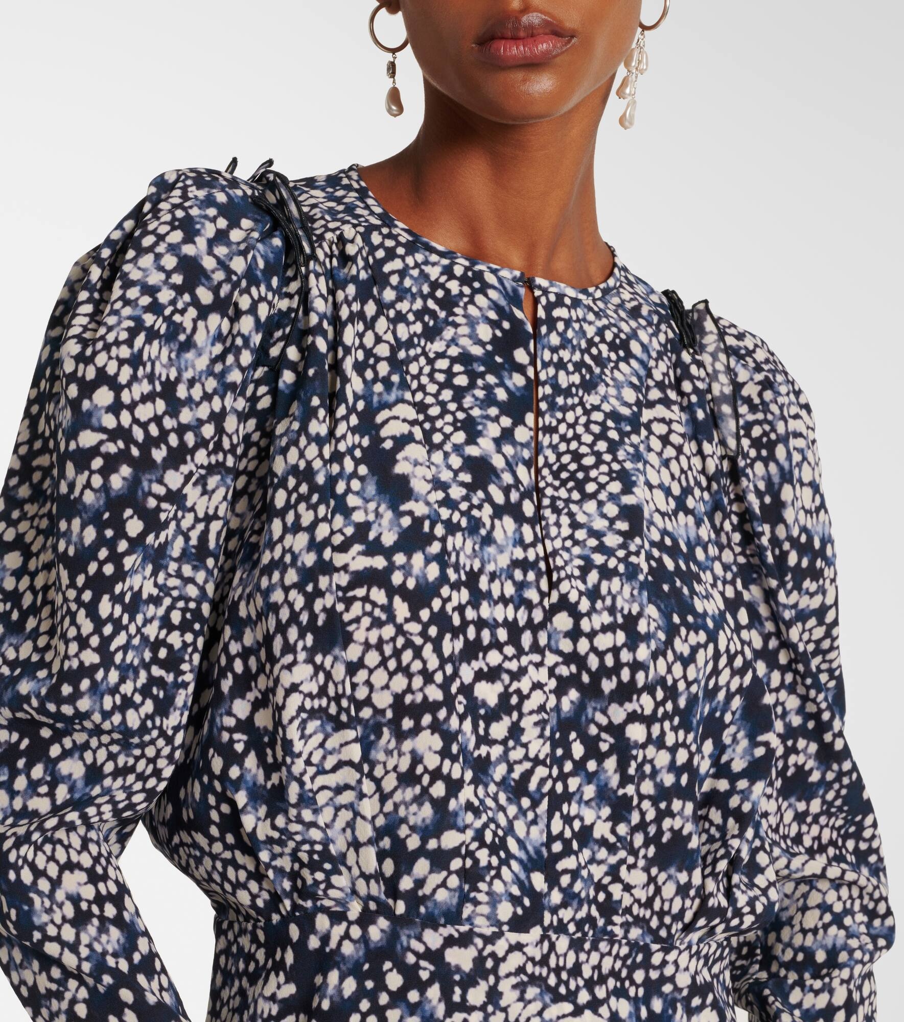 Zarga printed silk-blend blouse - 4