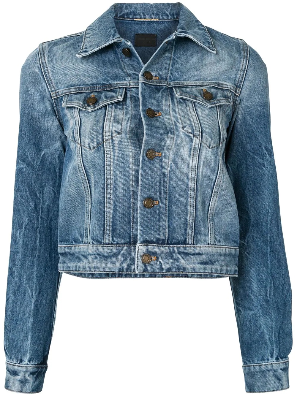 button-up denim jacket - 1