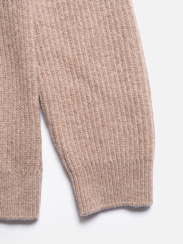 August Rib Wool Sweater Oat - 5