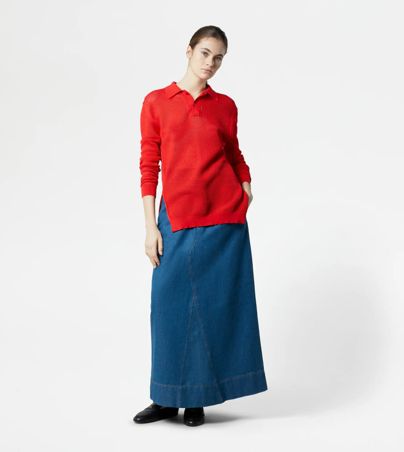 Tod's KNITTED POLO SHIRT - RED outlook