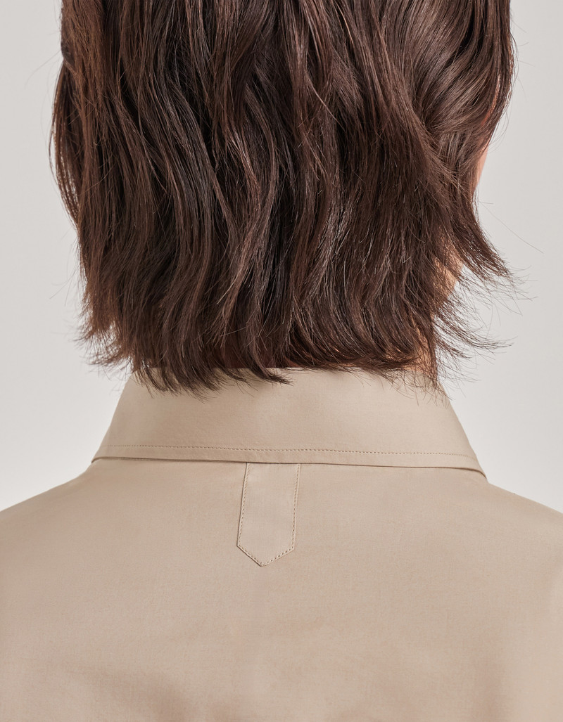CANALI NUVOLA BEIGE COTTON RELAXED-FIT SHIRT WITH CHEST POCKETS 4