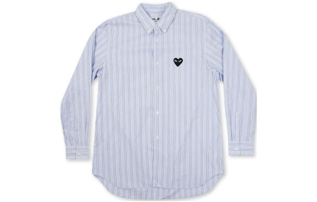 (WMNS) COMME des GARCONS PLAY Striped Shirt Black Emblem 'Blue' AZ-B009-051-1 - 2