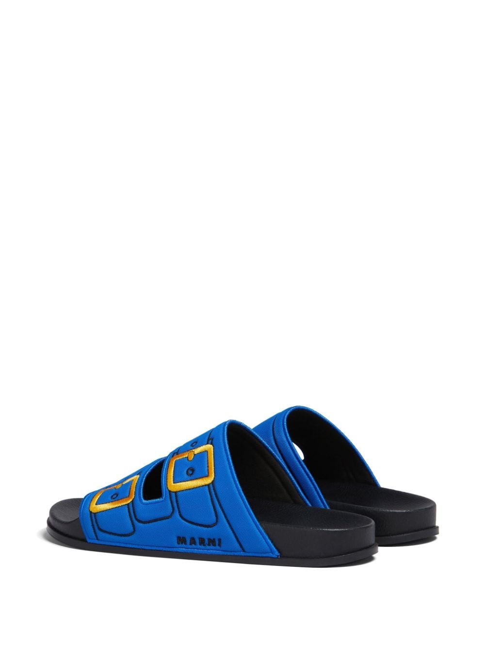 embroidered slip-on slides - 3