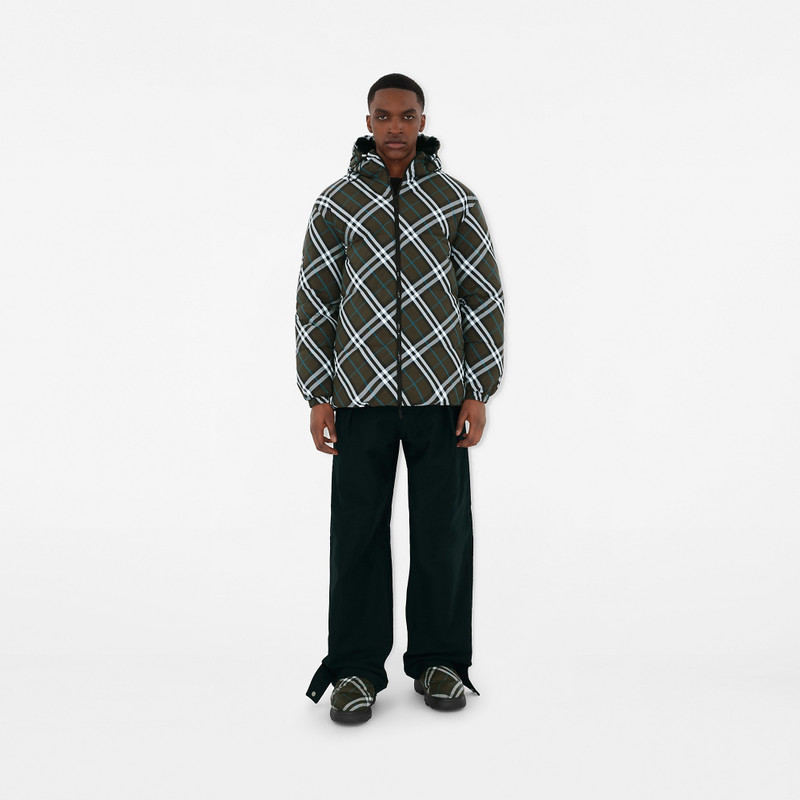 Burberry Reversible Check Nylon Puffer Jacket outlook