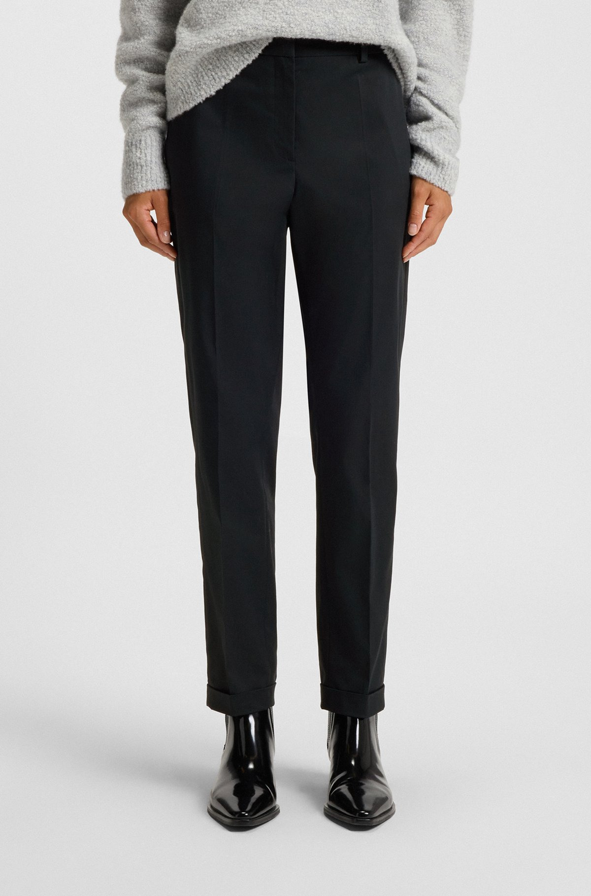 REGULAR-FIT TROUSERS IN STRETCH-COTTON TWILL - 2