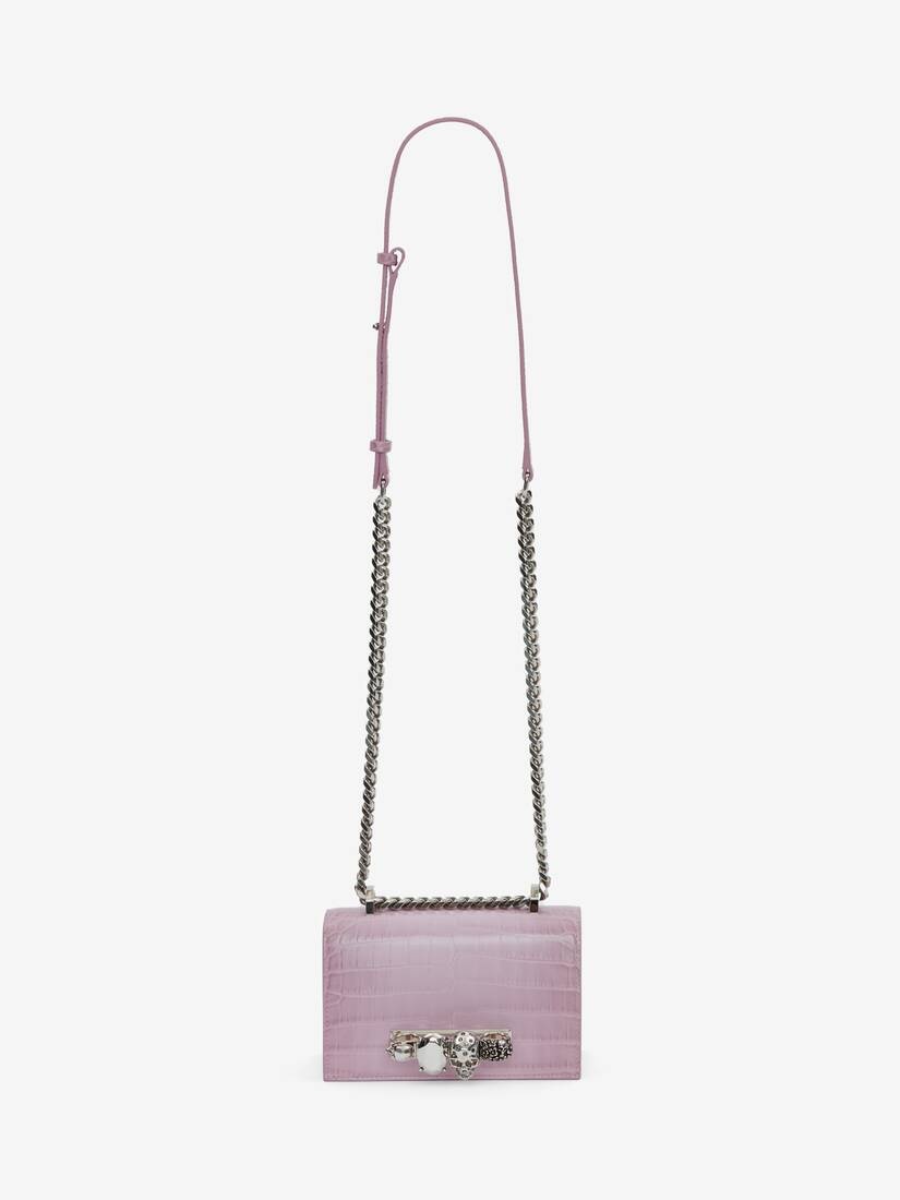 Women's Mini Jewelled Satchel in Antique Pink - 5