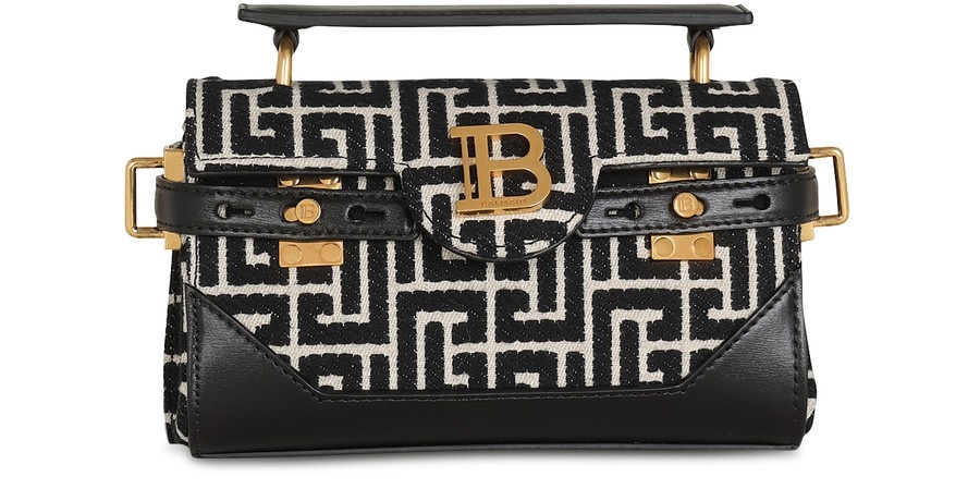 B-Buzz 19 leather bag with jacquard monogram - 1