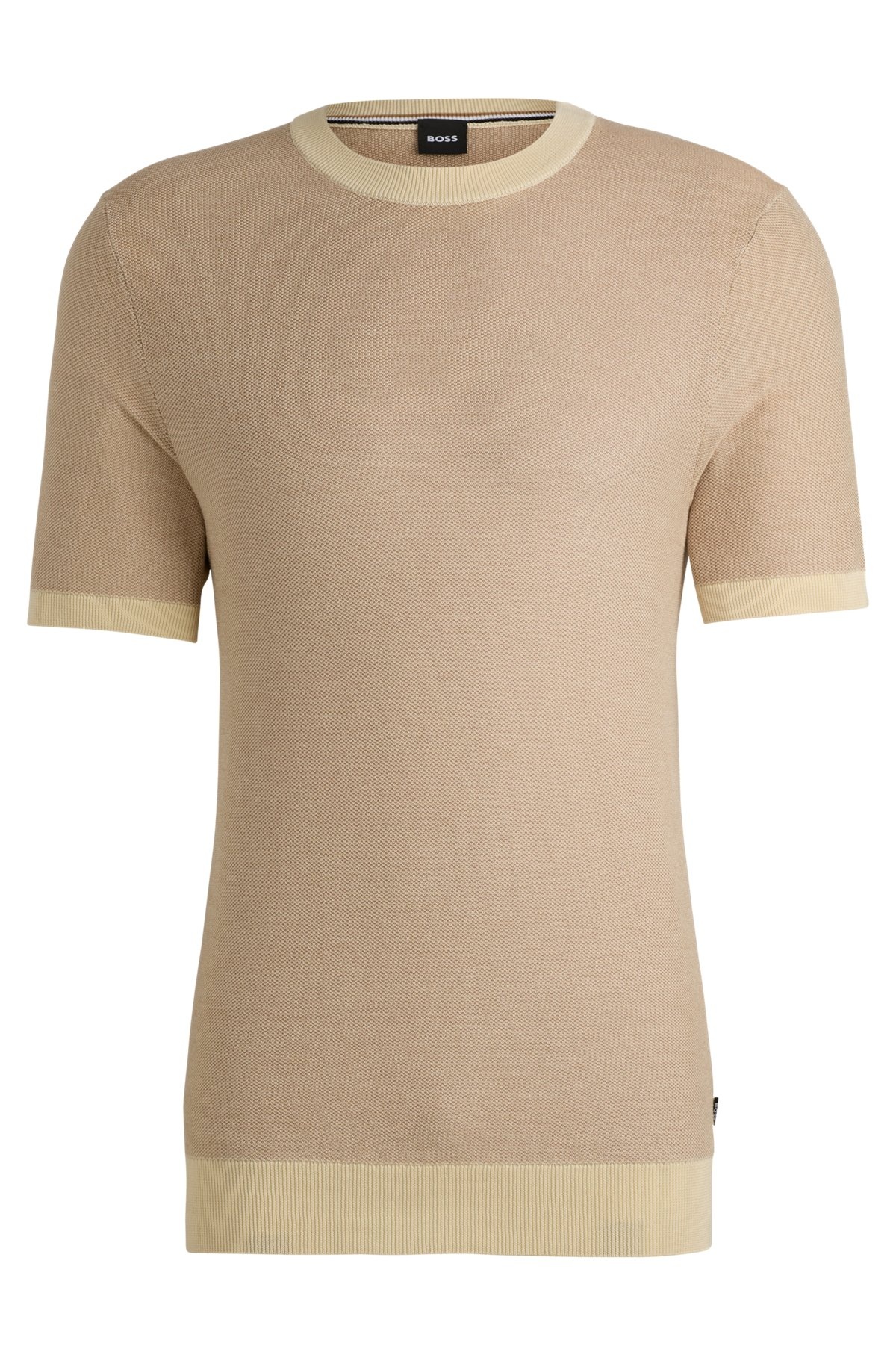 SHORT-SLEEVED SWEATER WITH MICRO STRUCTURE - 1