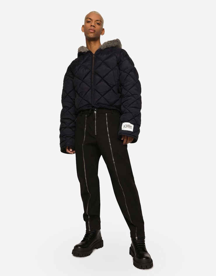 Quilted canvas jacket with hood - 5