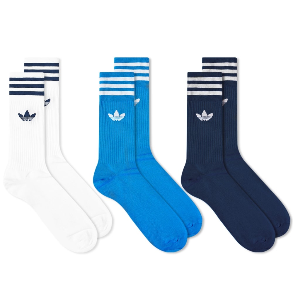 Adidas Solid Crew Socks - 3 Pack - 1