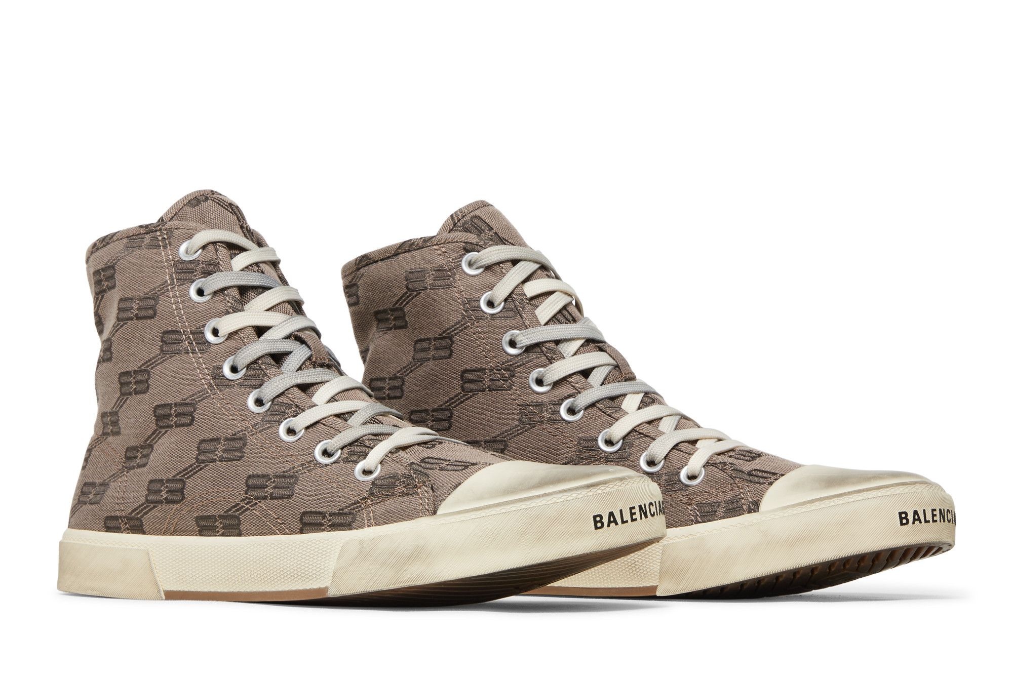 Balenciaga Paris High 'BB Monogram - Dark Mink Grey' - 8