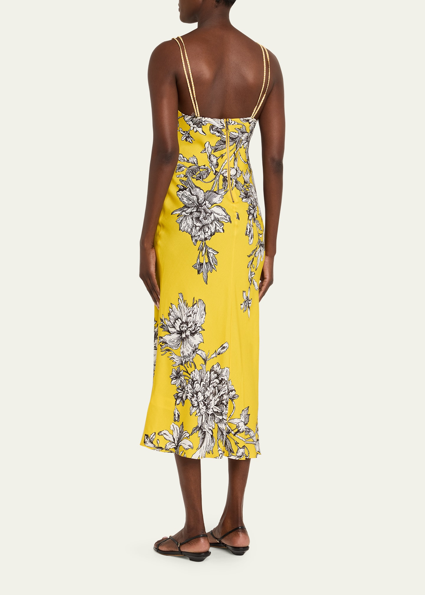 Kiro Blooming Wild Golden Hour Midi Slip Dress - 3