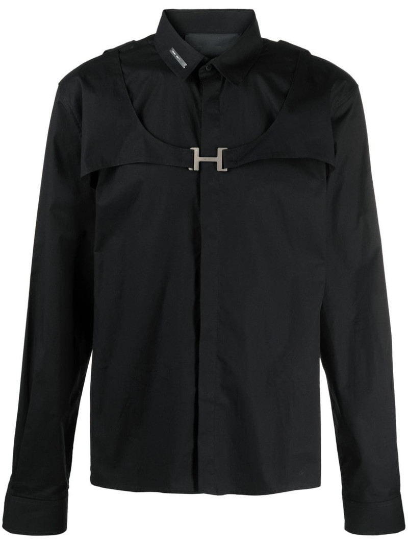 logo-plaque long-sleeve shirt 1