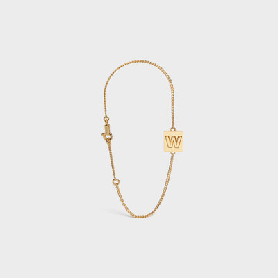 CELINE Alphabet W Bracelet in Brass outlook