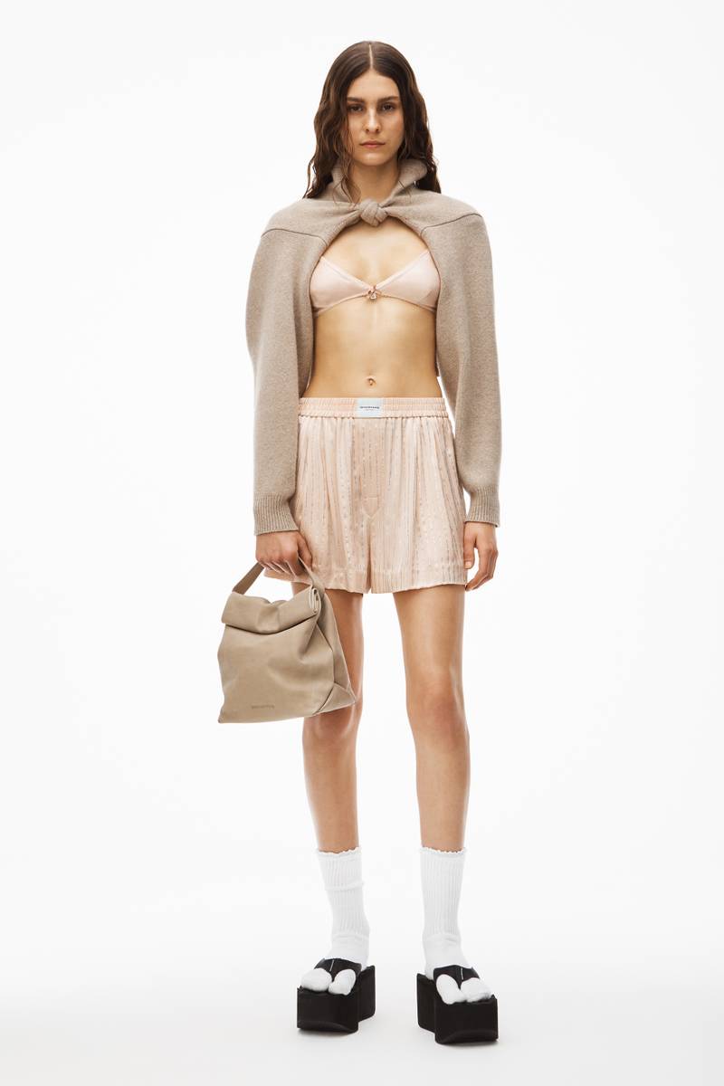 Alexander Wang FRONT KNOT SHRUG IN CASHMERE WOOL outlook