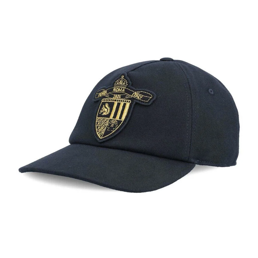 Fendi Crest Cotton Baseball Cap - 1
