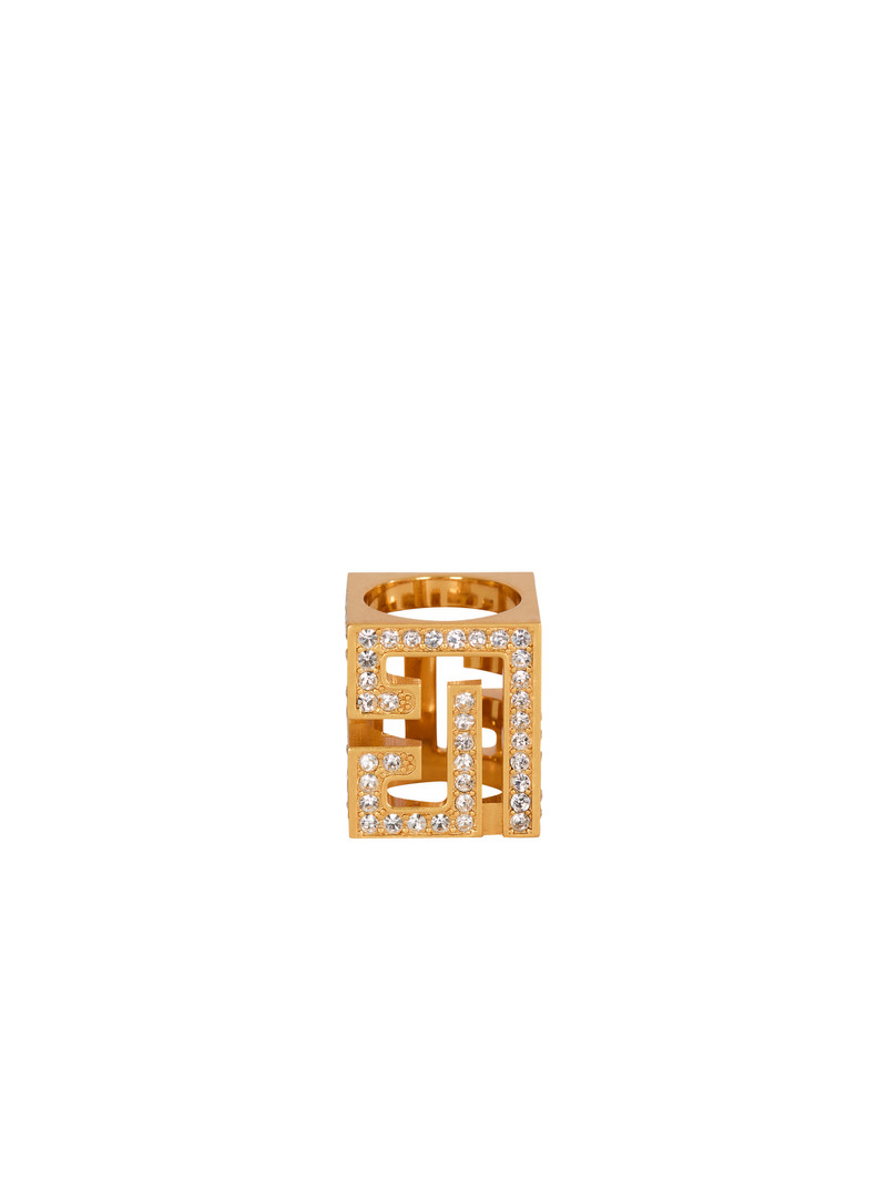 PB 3D rhinestone cube ring 4