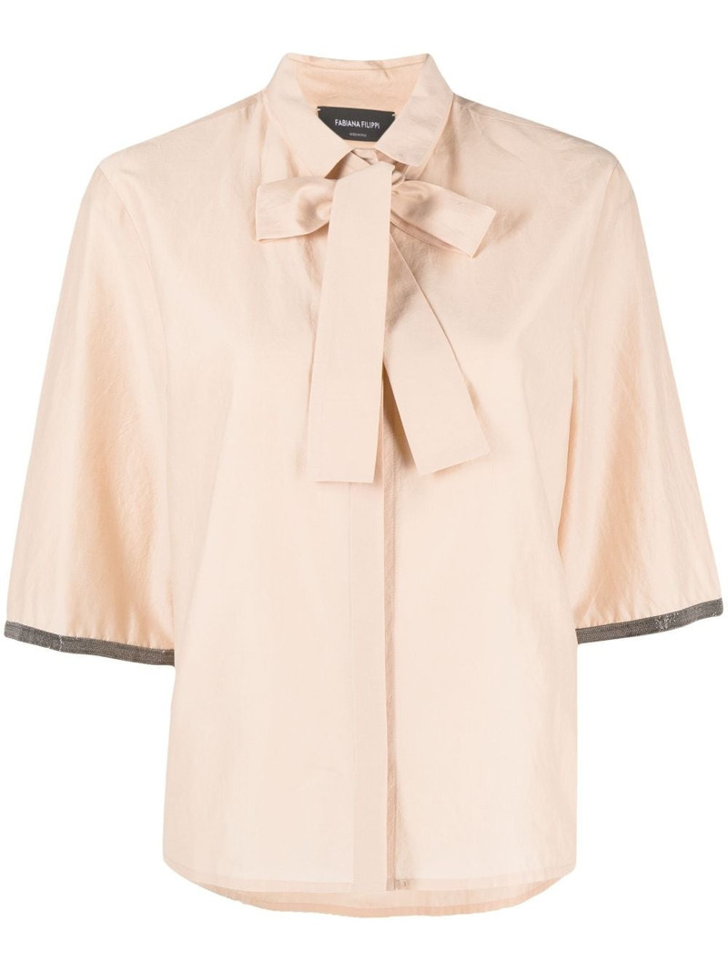 contrast-trim short-sleeve shirt 1