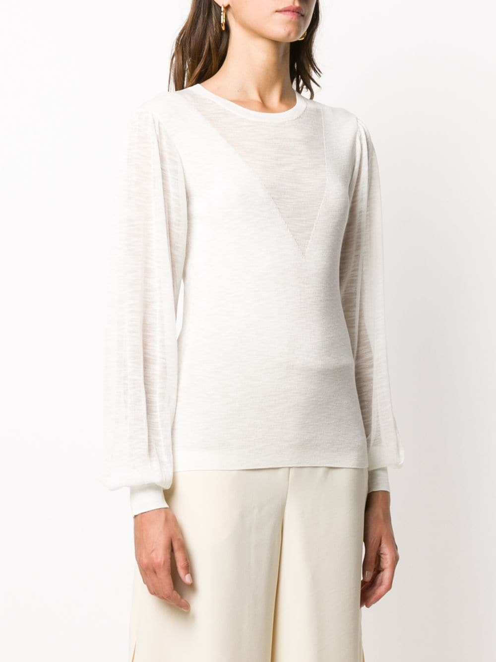 sheer-panel jumper - 3