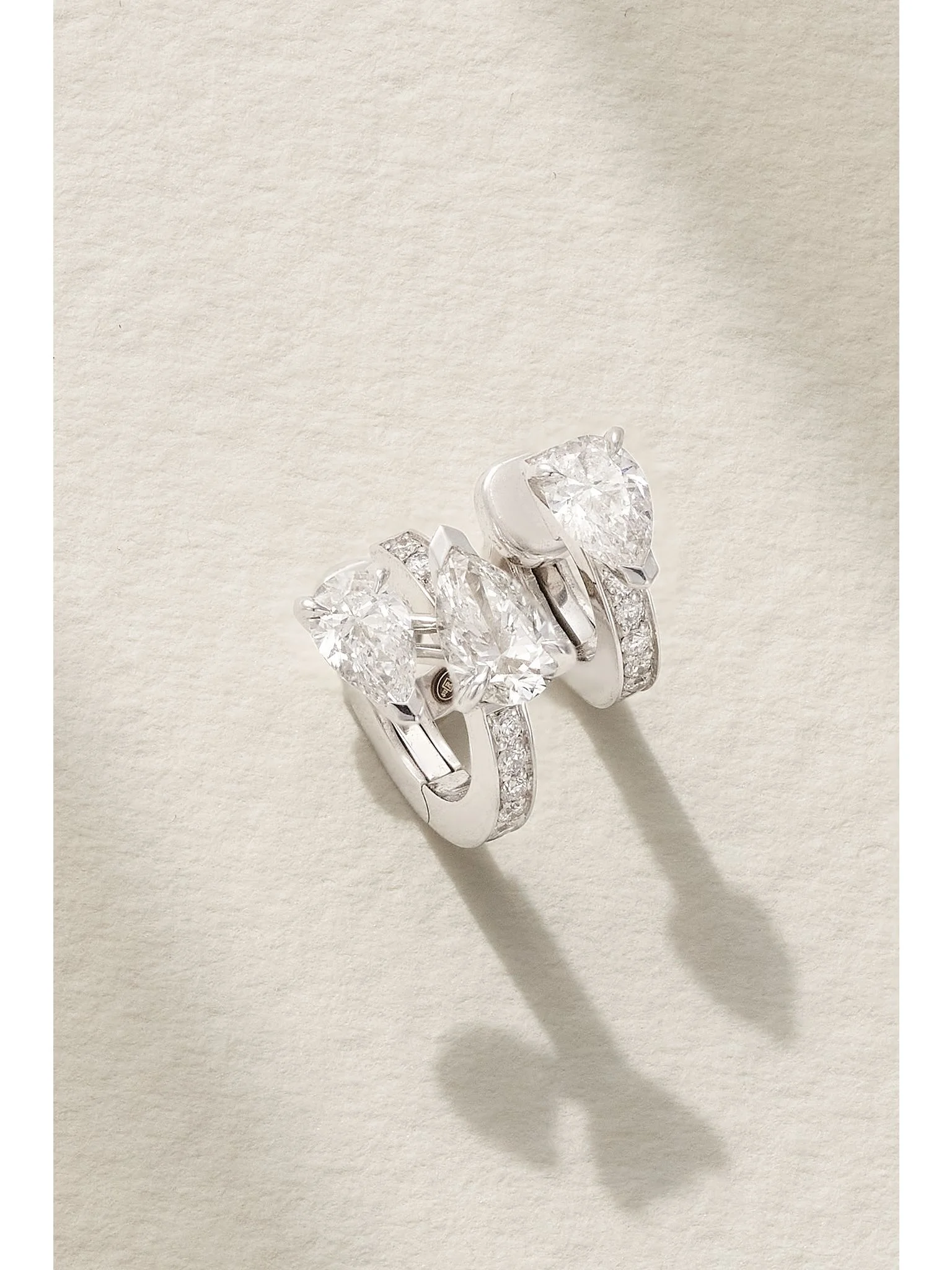 Serti Sur Vide 18-karat white gold diamond single earring Gold - 1