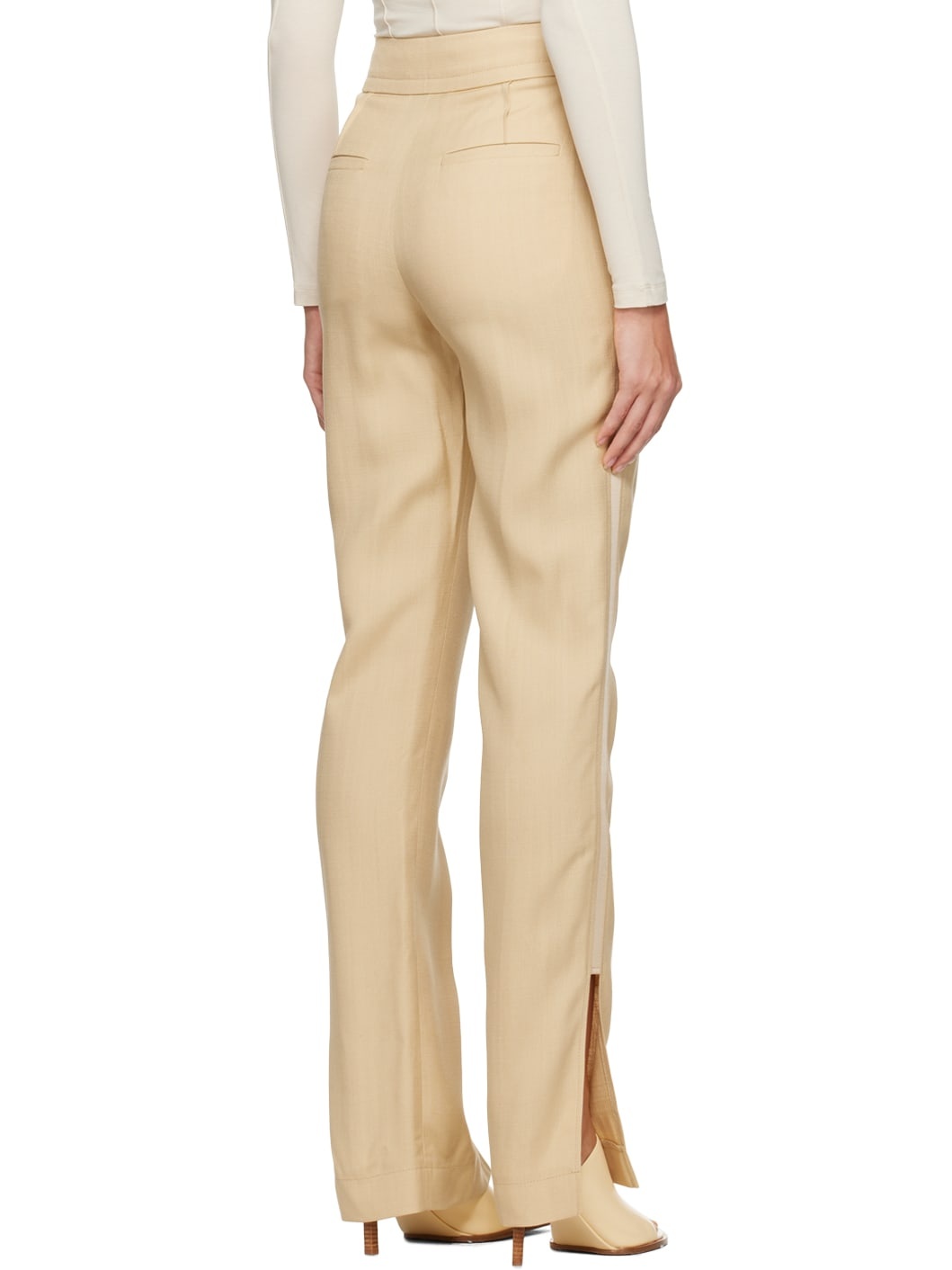 Beige Le Chouchou 'Le Pantalon Tibau' Trousers - 3