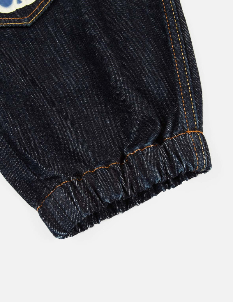 MULTI POCKET WITH SEAGULL EMBROIDERY RELAX FIT DENIM JOGGERS 10