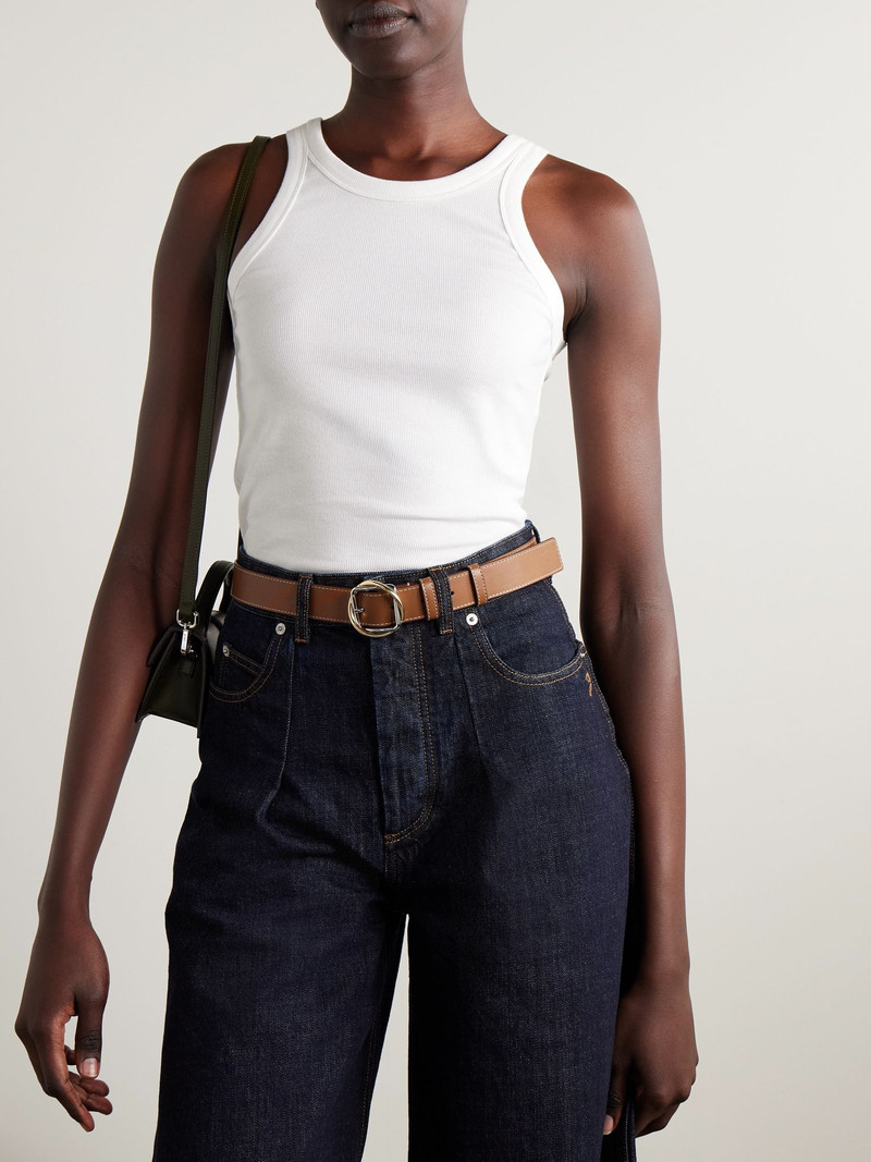 JACQUEMUS The Salon leather belt Light brown outlook